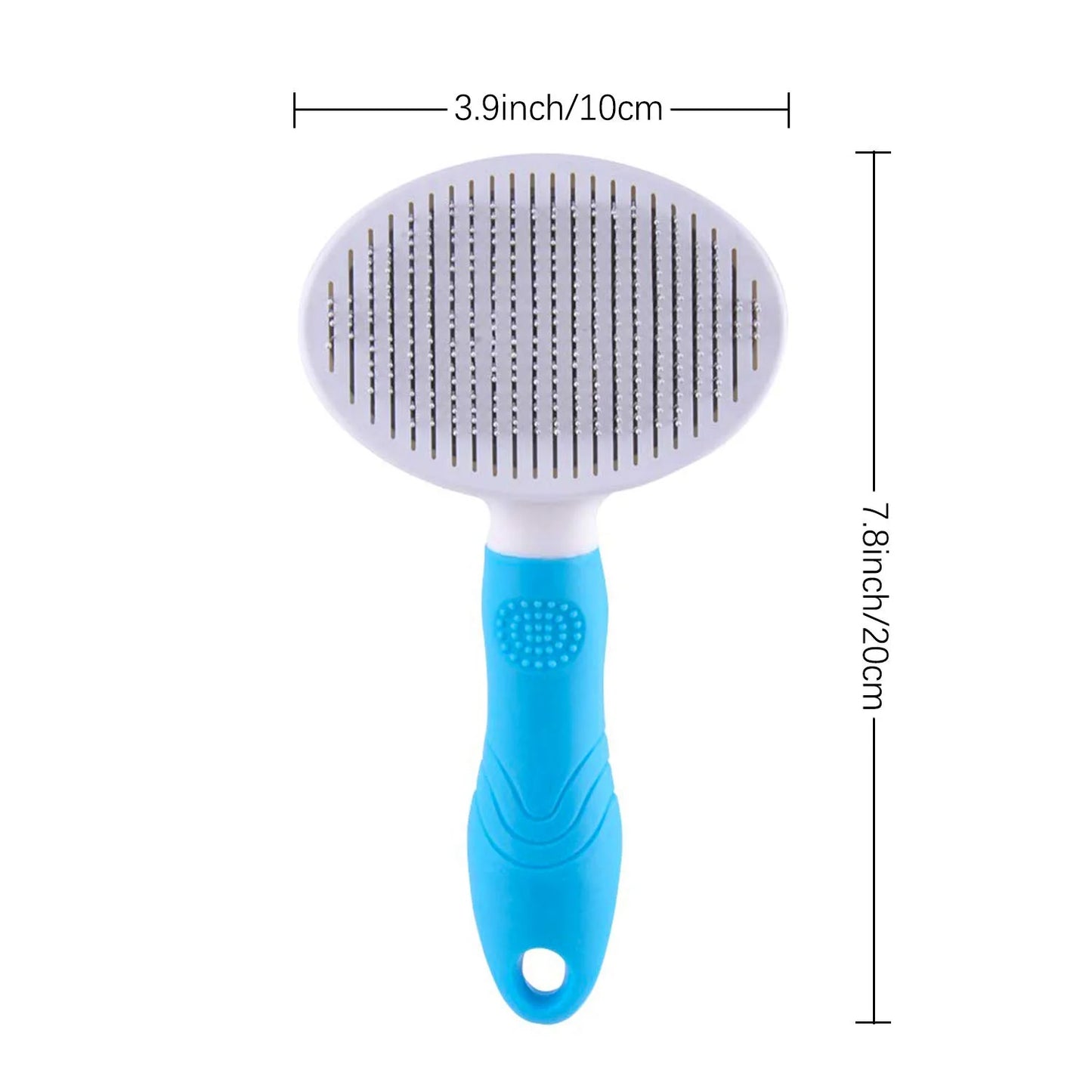 Dog & Cat Grooming Brush, Self Cleaning Slicker Brushes for Dogs Cats Pet Grooming Brush Tool Gently Removes Loose Undercoat, Mats Tangled Hair Slicker Brush for Pet with Flea Comb