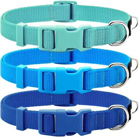 3 Pack Dog Collars Soft Comfortable Dog Collars for Small Medium and Large Dogs