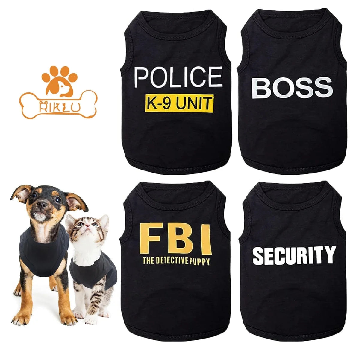 4 Packs Dog Shirts for Small Dog,  Pet T-Shirts Clothes Vest for Puppy Boy Girl S