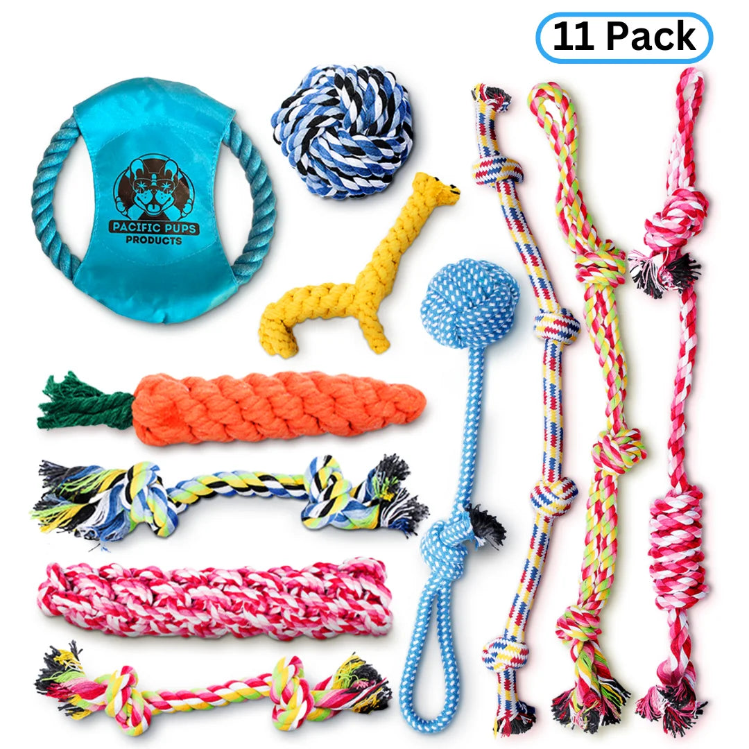 Dog Rope Toys for Small & Medium Dogs Dog Toy Pack of 11 Puppy Teething Toys