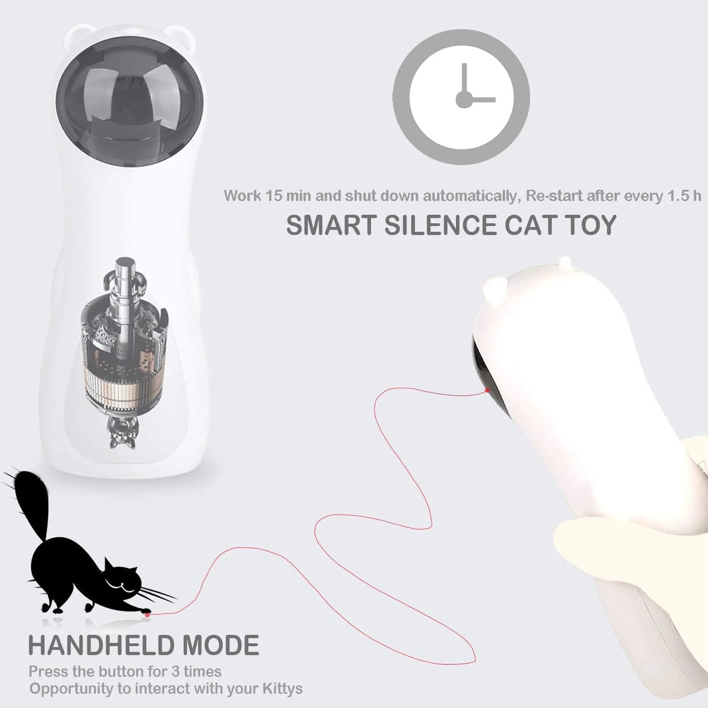 Cat Laser Toy Automatic Interactive for Cats Kitten and Dogs