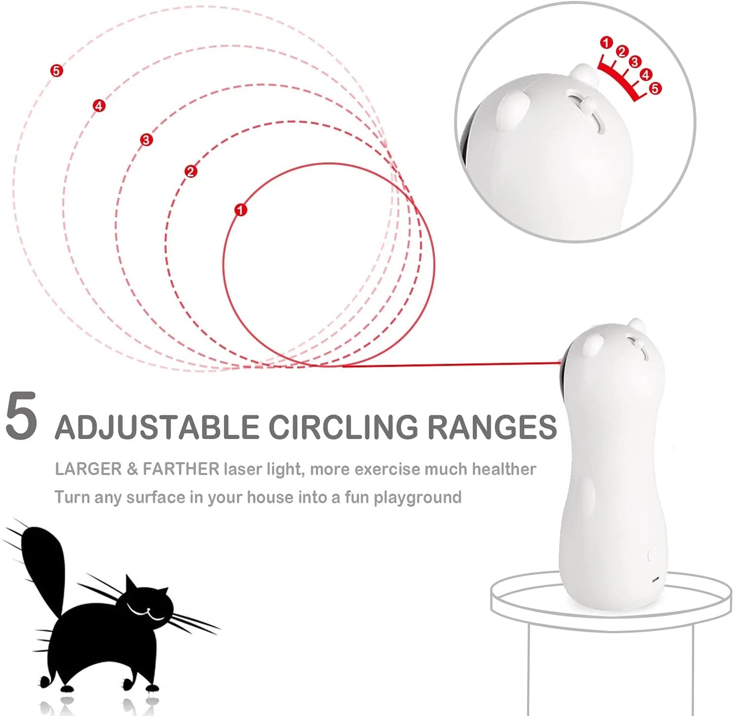 Cat Laser Toy Automatic Interactive for Cats Kitten and Dogs