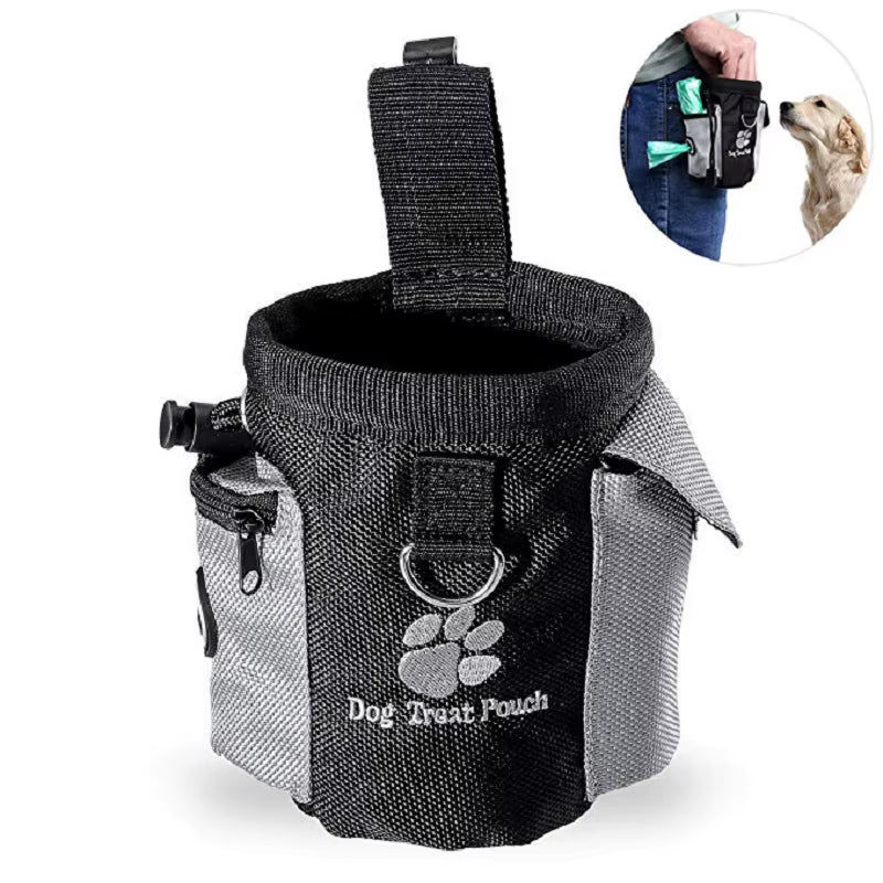 Portable Dog Treat Bag Outdoor Dog Treat Pouch for Training Feeding Bag Large Capacity Pet Trainer Waist Bag Dog Supplies